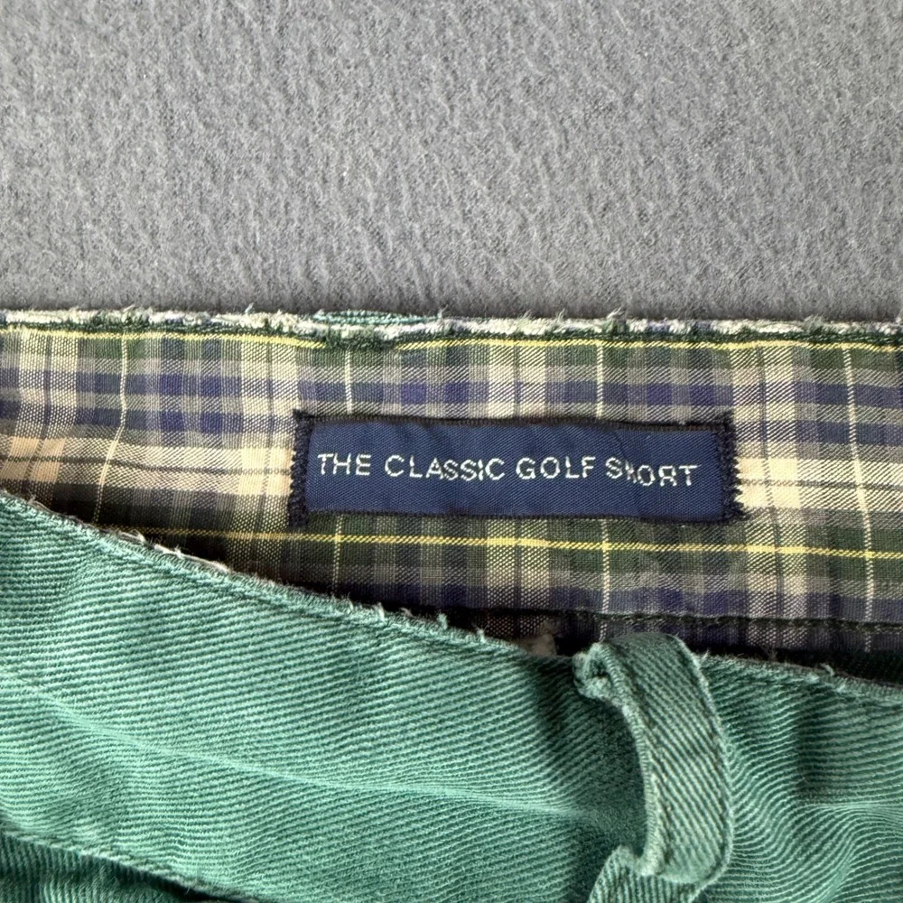 Vintage USA Polo Ralph Lauren Shorts Men's 35 Green Double Pleated Classic Golf